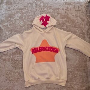 Aelfric Eden Star Hoodie - White and Orange
